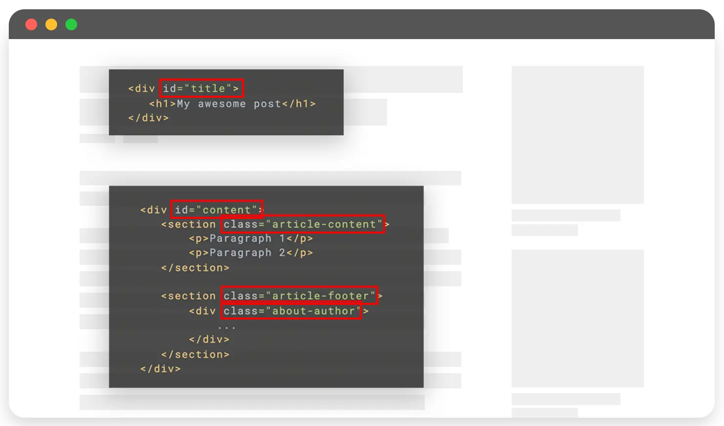 3- عناصر HTML دارای کلاس ها و ویژگی ها هستند